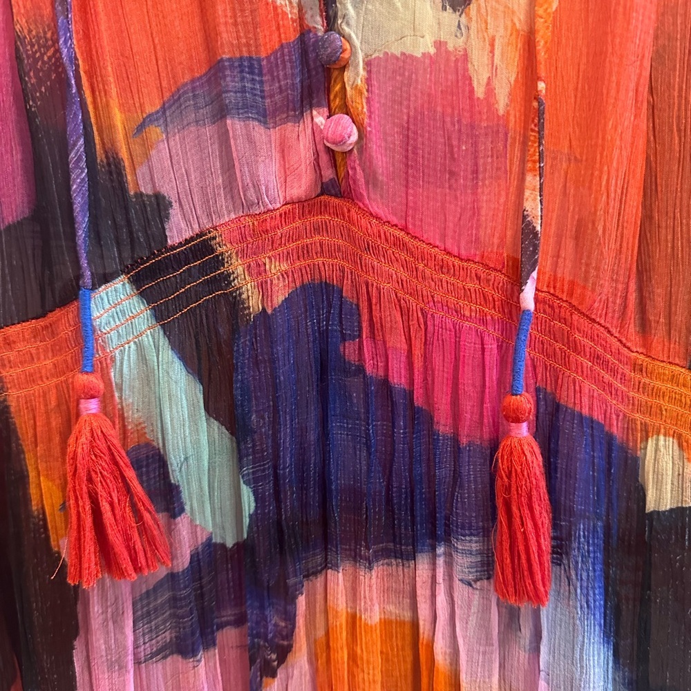 Anthropologie The Marais Printed Chiffon Maxi Dress. - Picture 7 of 13